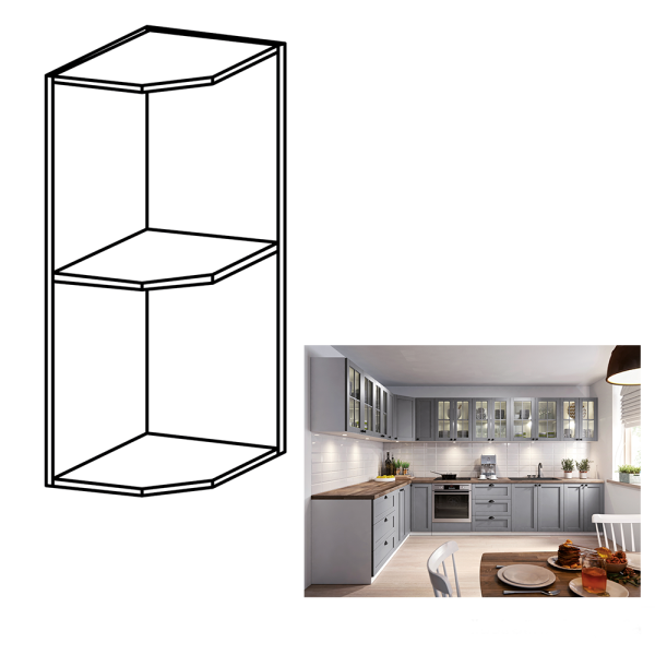 Cabinet superior deschis, alb, LAYLA G25PZ