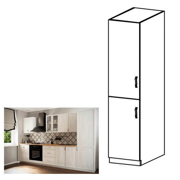 Dulap pentru produse alimentare D40SP, alb/pin Andersen, stânga,  SICILIA