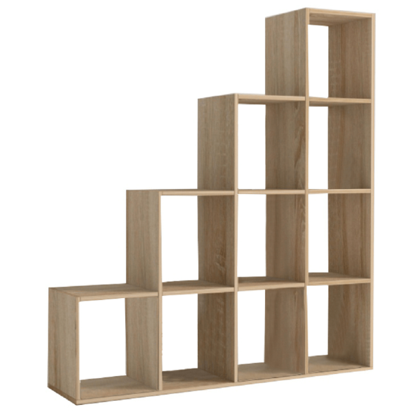 Etajeră piramidă, stejar sonoma, PAL melaminat, NORAH