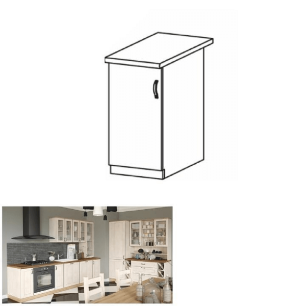 Dulap de jos, alb/pin nordic, stâng, ROYAL D31