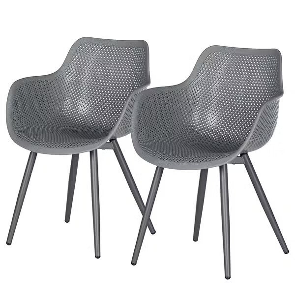 Scaun de grădină Pero din plastic, set de 2 BUC