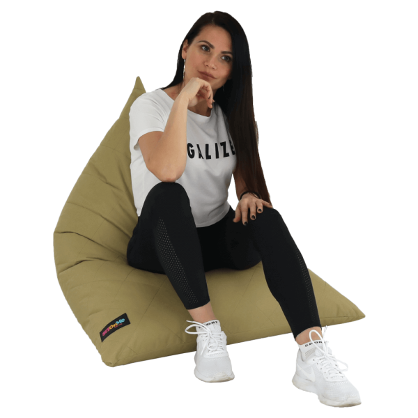 Fotoliu tip sac, material textil bej, VETOK