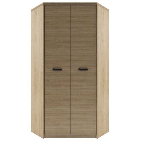 Dulap de colţ 2D, stejar madura/wellington, DIAZ