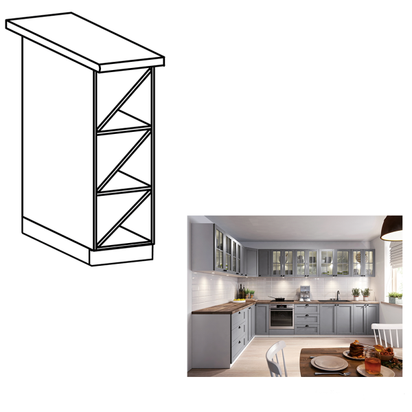 Cabinet inferior deschis, alb, LAYLA D20W