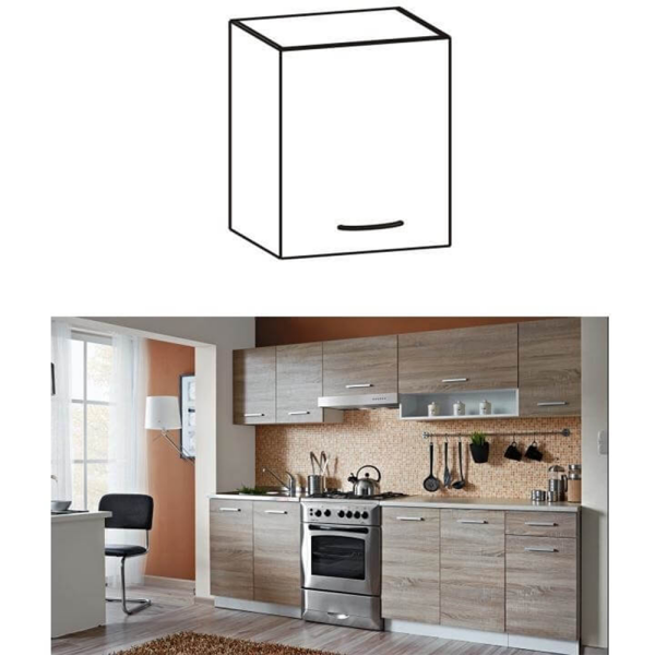 Dulap de bucătărie, superior, stejar sonoma/alb, CYRA NEW G 40