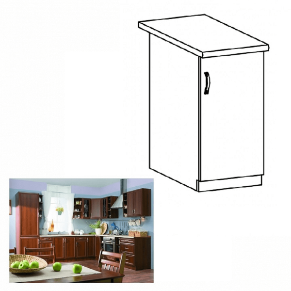 Dulap inferior D40, model dreapta, nuc Milano, SICILIA