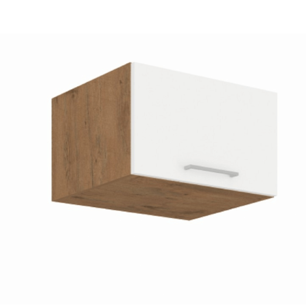 Cabinet superior, stejar Lancelot/alb extra lucios HG, VEGA 60 NAGU-36 1F