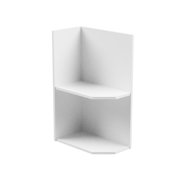 Dulap inferior, alb/alb extra lucios, de stânga, AURORA D41