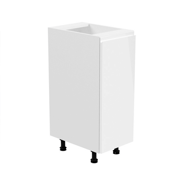 Dulap inferior, alb/alb extra lucios, de stânga, AURORA D40S2