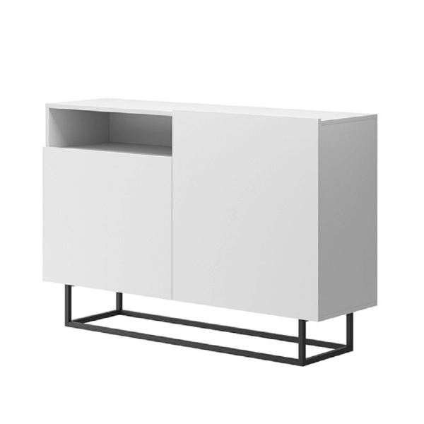 Comodă, stejar artisan/negru, SPRING EK180