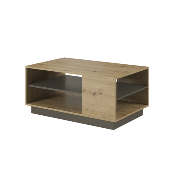 Măsuţă de cafea, stejar artisan/grafit gri, CITY