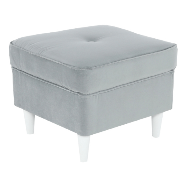 Taburet modern, gri deschis/alb, RUTINO