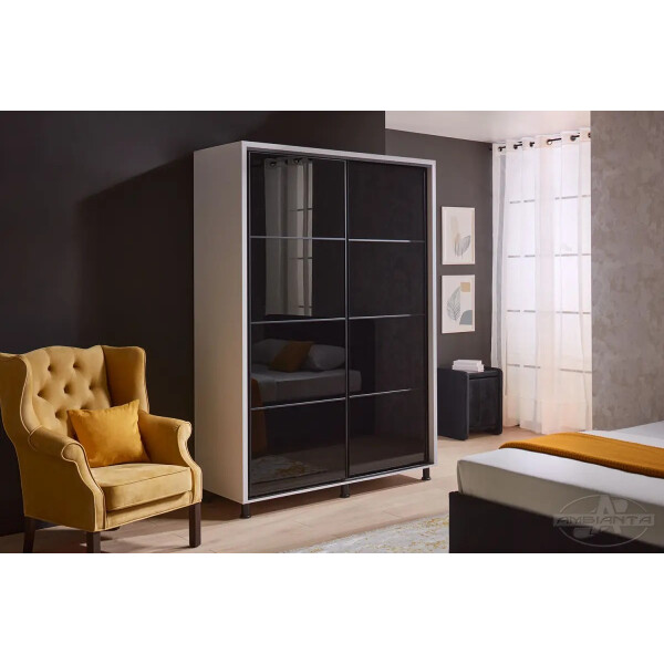 TORINO alb cu sticla neagra