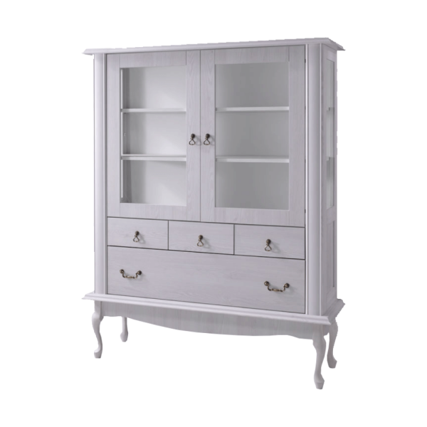 Vitrină DA5, pin alb, VILAR