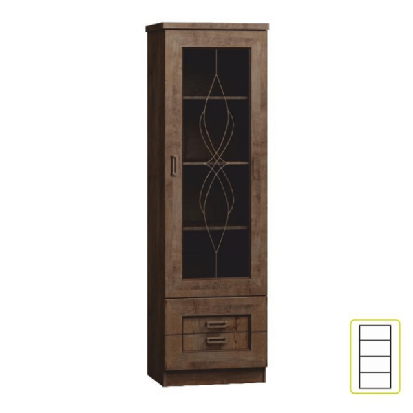 Vitrină, stejar lefkas, TEDY TYP T10