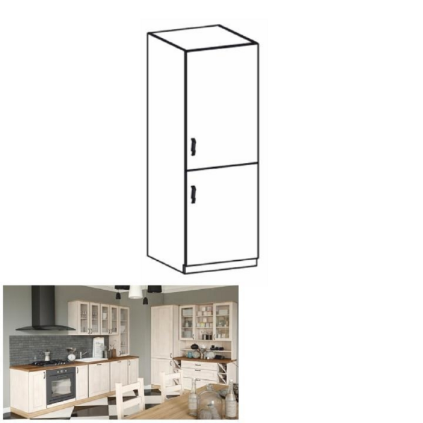 Dulap înalt, alb/pin nordic, dreapta, ROYAL D60R