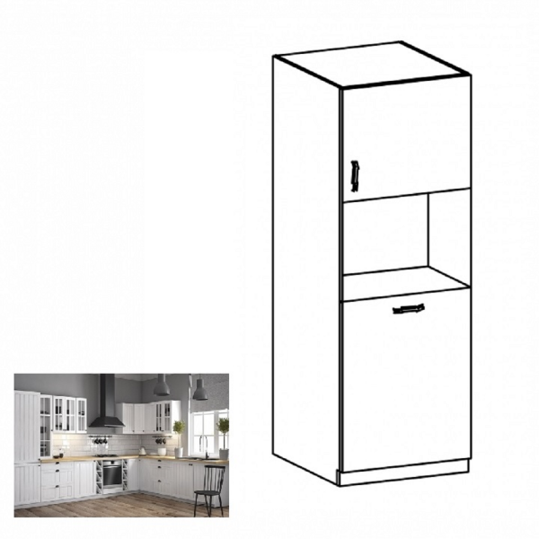 Dulap pentru alimente D60P, alb/pin Andersen, PROVENCE