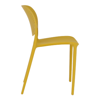 Scaun stivuibil, galben, FEDRA NEW