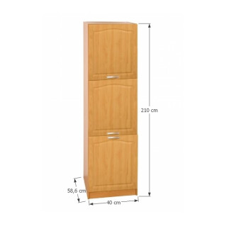 Dulap de bucătărie, pentru alimente, dreaptă, arin, LORA MDF S40/210/57