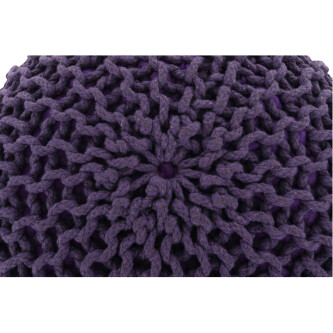 Taburet împletit, bumbac violet, GOBI TYP 2