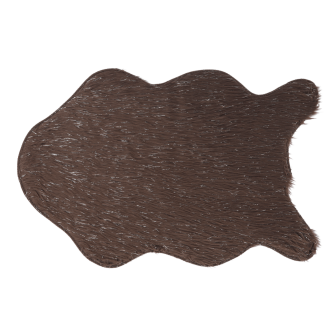 Blană artificială, gri-maro-taupe/argint, 60x90, FOX TYP 4