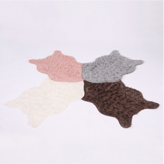 Blană artificială, gri-maro-taupe/argint, 60x90, FOX TYP 4