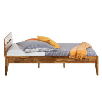 Pat din lemn masiv JillWOOD 145 cm