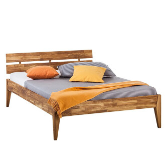 Pat din lemn masiv JillWOOD 145 cm