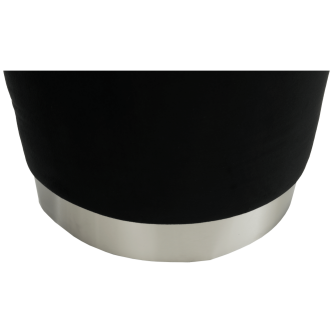 Set două taburete, gri/crom argintiu şi negru/crom argintiu, AIGUL SET