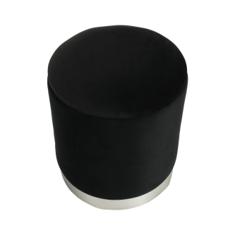 Set două taburete, gri/crom argintiu şi negru/crom argintiu, AIGUL SET