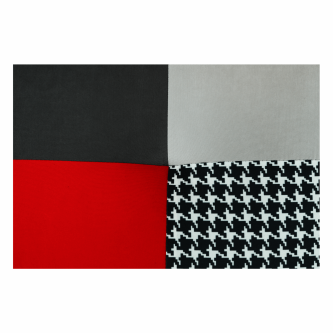 Colţar, textil roşu/gri/negru, ALABAMA