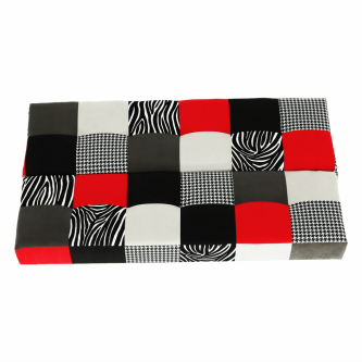 Colţar, textil roşu/gri/negru, ALABAMA