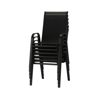 Scaun stivuibil, gri închis/negru, ALDERA
