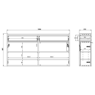 Set garderobă Ameca 2 piese