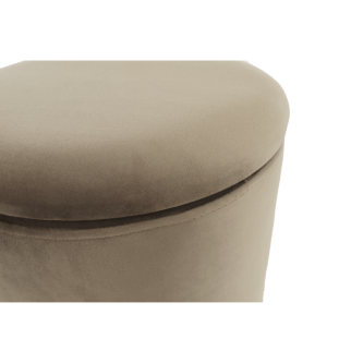 Taburet, catifea Velvet gri maroniu TAUPE/crom auriu, ANIZA