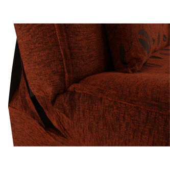 Colţar extensibil, material textil cărămiziu/model, ASIA NEW
