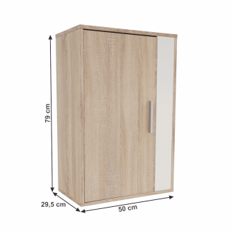 Mobilier de living, alb/stejar sonoma, ASOLE