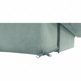 Colţar extensibil, material textil verde mentă, AURELIA