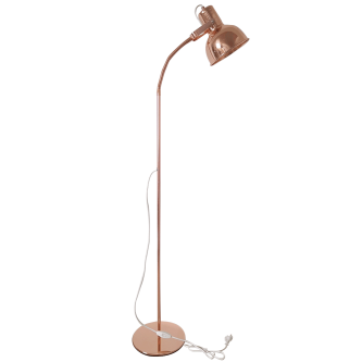 Lampă de podea în stil retro, metal, auriu roz, AVIER TIP 2