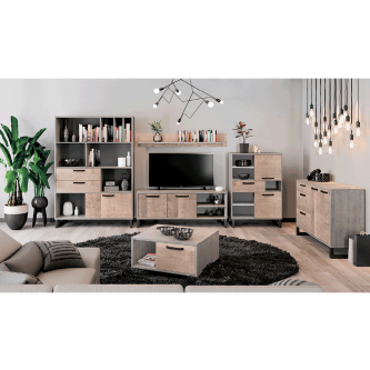 Raft, stejar nisipiu / gri, BARIA 1D2S