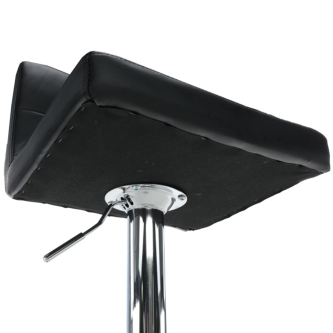 Scaun de bar, piele ecologică negru/crom, KANDY NEW