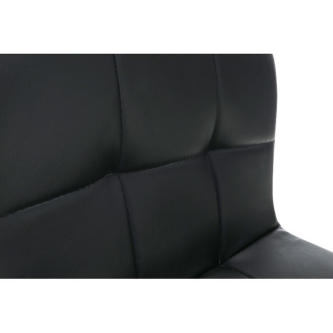 Scaun de bar, piele ecologică negru/crom, KANDY NEW