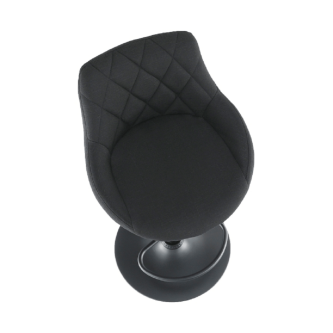 Scaun bar, material textil negru, TERKAN