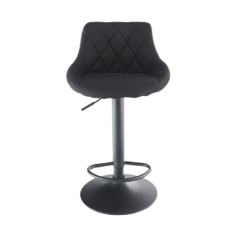 Scaun bar, material textil negru, TERKAN