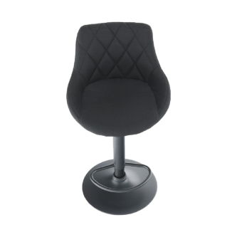 Scaun bar, material textil negru, TERKAN
