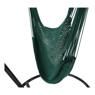 Scaun balansoar suspendabil, verde închis / maro, BASKO