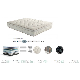 Set Pat Tapitat cu Saltea Bella