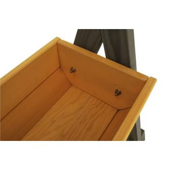 Suport pentru flori din lemn, natural / gri, BERON