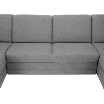 Colţar în formă de U, material textil gri, model stânga, BITER U