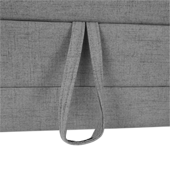 Colţar în formă de U, material textil gri, model stânga, BITER U